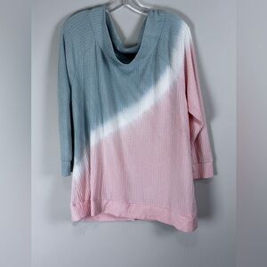 Women's Long Sleeve Pastel Ombre Sweater